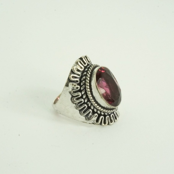 Sterling Plated African Amethyst Ring - Picture 5 of 6